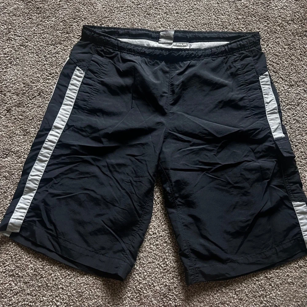 Vintage Nike Y2K Silver Tag‎ Athletic Shorts Cargo Black Medium (10-12) 0242